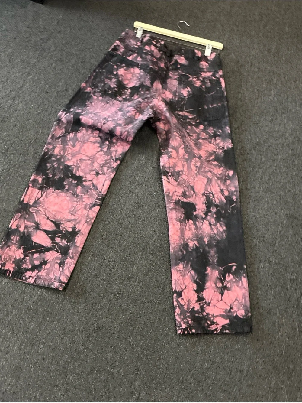 Men Market My Chemical Romance Jeans Black/Pink Tyedye Skater Grunge Goth SZ 34